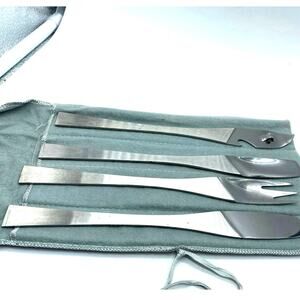 Arthur Salm Eldoraro Barware Utensil Set‎ Modernist Stainless Steel MCM Italy